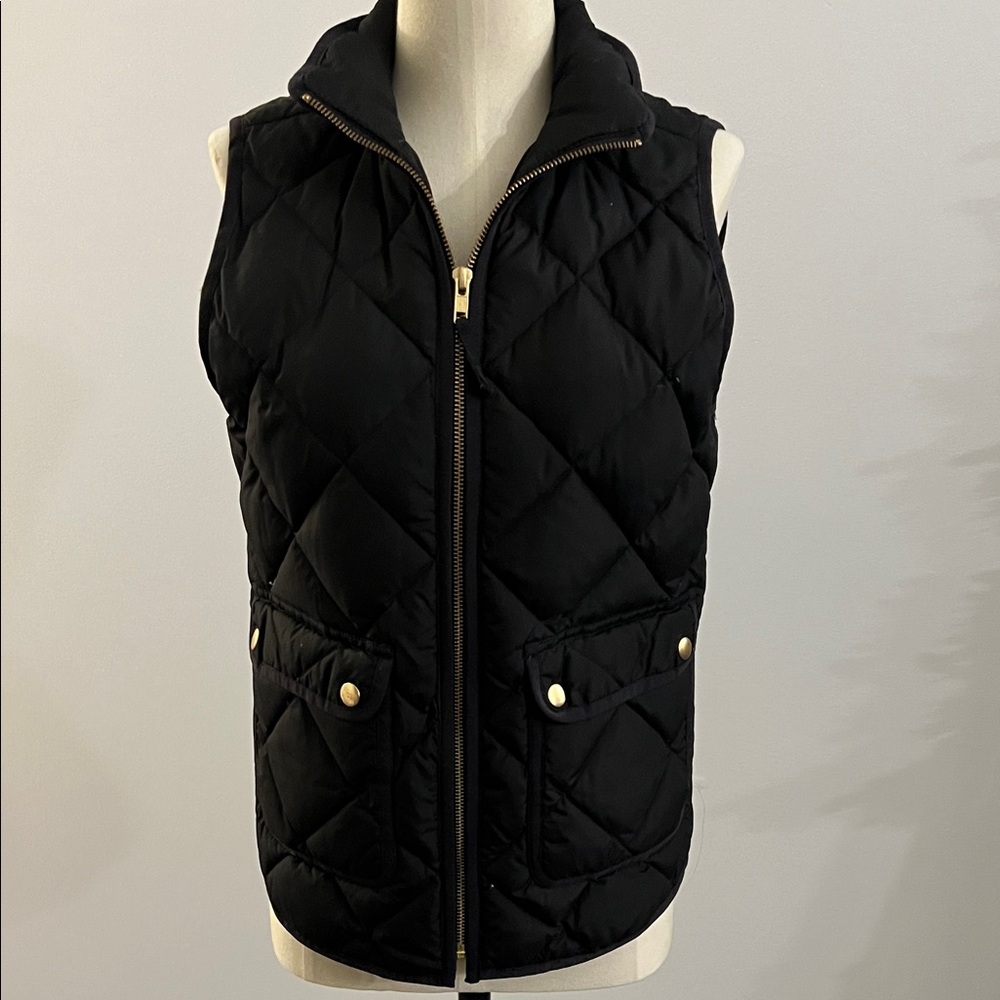 J.Crew Women's Black Quilted Vest